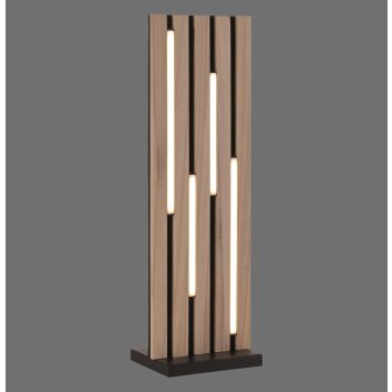 Paul Neuhaus Q-Serie Q-Akustik Tafellamp LED Bruin, Zwart, 1-licht, Afstandsbediening