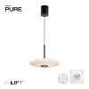 Paul Neuhaus Verlichting E-Vitrum Hanglamp LED Bruin, 2-lichts, Afstandsbediening
