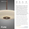 Paul Neuhaus Verlichting E-Vitrum Hanglamp LED Bruin, 2-lichts, Afstandsbediening