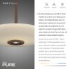 Paul Neuhaus Verlichting E-Vitrum Hanglamp LED Bruin, 2-lichts, Afstandsbediening