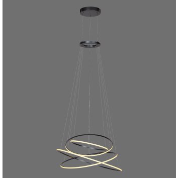 Paul Neuhaus Verlichting Rings Hanglamp LED Grijs, 1-licht, Afstandsbediening