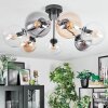 Gastor Plafondlamp, Kogellampje Amber, Duidelijk, Rookkleurig, 7-lichts