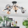 Gastor Plafondlamp, Kogellampje Amber, Duidelijk, Rookkleurig, 7-lichts