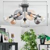 Gastor Plafondlamp, Kogellampje Amber, Duidelijk, Rookkleurig, 7-lichts
