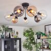 Gastor Plafondlamp, Kogellampje Amber, Duidelijk, Rookkleurig, 7-lichts