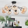 Koyoto Plafondlamp, Kogellampje Amber, 7-lichts