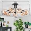 Koyoto Plafondlamp, Kogellampje Amber, 7-lichts