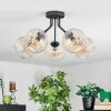 Koyoto Plafondlamp, Kogellampje 52 cm Amber, Duidelijk, 5-lichts