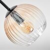 Koyoto Plafondlamp, Kogellampje 52 cm Amber, Duidelijk, 5-lichts