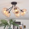 Koyoto Plafondlamp, Kogellampje 52 cm Amber, Duidelijk, 5-lichts