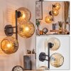 Ripoll Kogellampje, Wandlamp Amber, 3-lichts