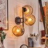 Ripoll Kogellampje, Wandlamp Amber, 3-lichts
