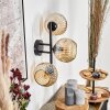 Ripoll Kogellampje, Wandlamp Amber, 3-lichts