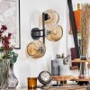 Ripoll Kogellampje, Wandlamp Amber, 3-lichts