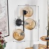 Ripoll Kogellampje, Wandlamp Amber, 3-lichts