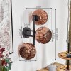 Ripoll Kogellampje, Wandlamp Koperkleurig, 3-lichts