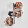 Ripoll Kogellampje, Wandlamp Duidelijk, Koperkleurig, 3-lichts
