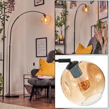 Ripoll Staande lamp, Booglampen Zwart, 1-licht