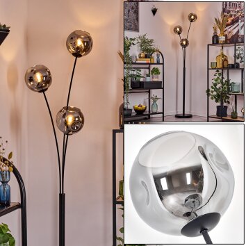 Ripoll Kogellampje, Staande lamp Rookkleurig, 3-lichts