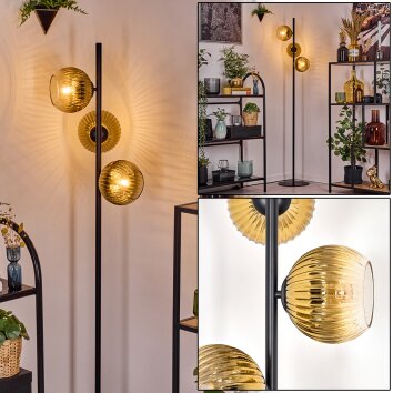 Koyoto Staande lamp 31 cm Goud, Duidelijk, 3-lichts