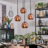 Koyoto Hanglamp, Kogellampje, Cluster hanglamp Koperkleurig, 4-lichts