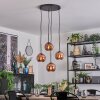 Koyoto Hanglamp, Kogellampje, Cluster hanglamp Koperkleurig, 4-lichts