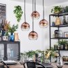 Koyoto Hanglamp, Kogellampje, Cluster hanglamp Duidelijk, Koperkleurig, 4-lichts