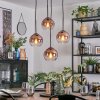 Koyoto Hanglamp, Kogellampje, Cluster hanglamp Duidelijk, Koperkleurig, 4-lichts