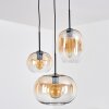 Apedo Hanglamp, Hanglamp, Cluster hanglamp Amber, Duidelijk, 3-lichts