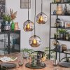 Ripoll Hanglamp, Kogellampje, Cluster hanglamp Chroom, Rookkleurig, 3-lichts
