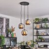 Ripoll Hanglamp, Kogellampje, Cluster hanglamp Chroom, Rookkleurig, 3-lichts