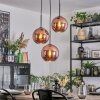 Koyoto Hanglamp, Kogellampje, Cluster hanglamp Koperkleurig, 3-lichts