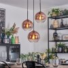 Koyoto Hanglamp, Kogellampje, Cluster hanglamp Duidelijk, Koperkleurig, 3-lichts