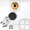 Koyoto Hanglamp, Kogellampje, Cluster hanglamp Goud, 4-lichts