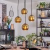 Koyoto Hanglamp, Kogellampje, Cluster hanglamp Goud, 4-lichts