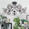 Ripoll Plafondlamp, Kogellampje Duidelijk, Rookkleurig, 7-lichts