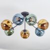 Ripoll Plafondlamp, Kogellampje Blauw, Goud, Groen, 7-lichts