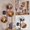Ripoll Kogellampje, Wandlamp Chroom, Koperkleurig, Rookkleurig, 3-lichts