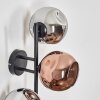 Ripoll Kogellampje, Wandlamp Chroom, Koperkleurig, Rookkleurig, 3-lichts