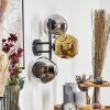 Ripoll Kogellampje, Wandlamp Chroom, Goud, Rookkleurig, 3-lichts
