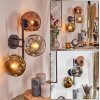 Ripoll Kogellampje, Wandlamp Chroom, Goud, Duidelijk, Koperkleurig, Rookkleurig, 3-lichts