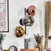 Ripoll Kogellampje, Wandlamp Chroom, Goud, Duidelijk, Koperkleurig, Rookkleurig, 3-lichts