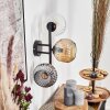 Ripoll Kogellampje, Wandlamp Amber, Duidelijk, Rookkleurig, 3-lichts