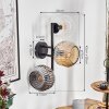 Ripoll Kogellampje, Wandlamp Amber, Duidelijk, Rookkleurig, 3-lichts