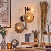Ripoll Kogellampje, Wandlamp Amber, Duidelijk, Rookkleurig, 3-lichts