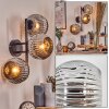 Ripoll Kogellampje, Wandlamp Chroom, Rookkleurig, 3-lichts