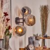 Ripoll Kogellampje, Wandlamp Chroom, Rookkleurig, 3-lichts