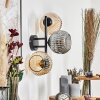 Ripoll Kogellampje, Wandlamp Amber, Rookkleurig, 3-lichts