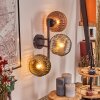 Ripoll Kogellampje, Wandlamp Chroom, Goud, Duidelijk, Koperkleurig, Rookkleurig, 3-lichts