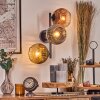 Ripoll Kogellampje, Wandlamp Chroom, Goud, Duidelijk, Koperkleurig, Rookkleurig, 3-lichts